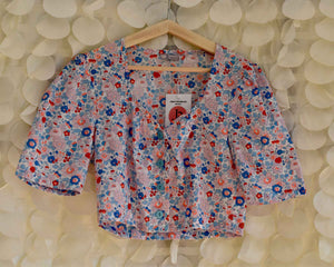 Flower Liberty cropped Blouse